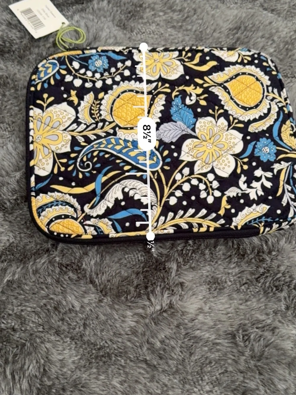 🐘 Vera Bradley Tablet Sleeve Ellie Blue NWT Quilted Tech Case